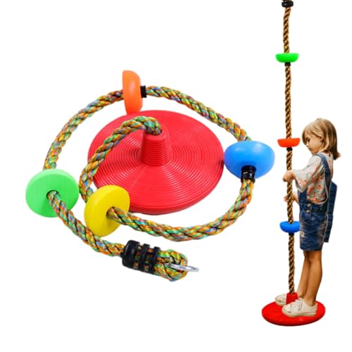 Xoeryoy Swing Sets for Backyard, Safe Fun Single Disc Tree Swing, Thicken Rope Climbing Seat for Tree Indoor Outdoor Playground