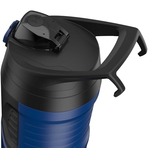 Image of Under Armour 32 oz Insulated Water Bottles - Sports Water Jug with Fence Hook, Leak Resistant for Baseball, Football & More, 32 oz Insulated, Royal /Black
