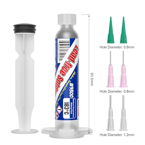 BEEYUIHF Solder Paste, Electronic Soldering Paste with Flux, Sn64 Bi35 Ag1 Lead-free SMD Solder Paste for PCB IC SMD LED BGA QFN SMT electronics (1.23oz/35g)