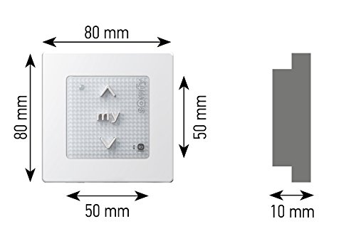 Somfy® Smart Home Funkwandsender smoove origin io pure inkl. Rahmen in verschiedenen Farben. (Smoove Origin io Pure Rahmen)