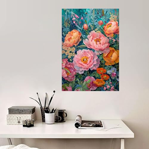 Tableau decoration murale fleurs colorees de qualité artistique - 2