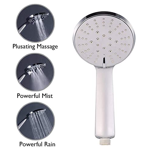 Pomme de douche pour augmenter la pression de l'eau faible avec 3 jets de pulvérisation