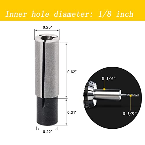 10 Pcs Router Collet Adapter, Die Grinder Chuck Driver, 1/4" To 1/8" Router Chuck Converter For Cnc Engraving Machine #TOP3
