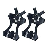 - Acero Inoxidable 18-23 cm | 10 Picos de tracción Antideslizantes con termoplástico, Mango de Hielo para Invierno, Senderismo, Paseos, Escalada, montañismo y mañana | Seguridad