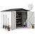 DWVO 8x6ft Metal Outdoor Storage Shed, Waterproof Tool Shed Heavy-Duty Storage Unit with Lockable Door and Vents, Ideal for Bicycles, Tools, Lawnmowers, Backyards, Patios, Lawns - White