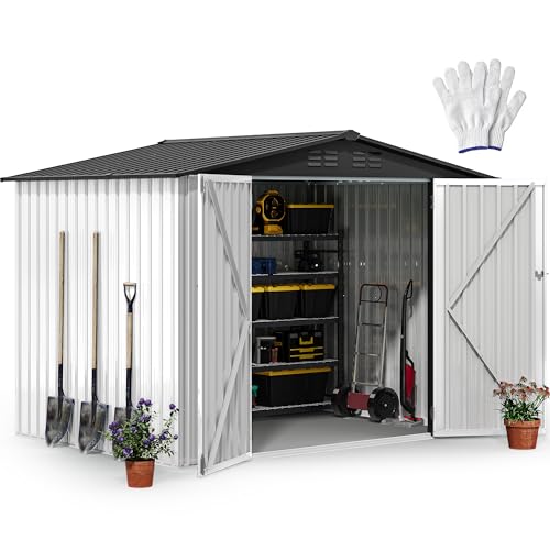 DWVO 8x6ft Metal Outdoor Storage Shed