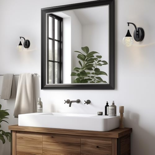 Image of Crystal Wall Sconce Indoor, Bubble Modern Wall Sconces, Dimmable 5W LED Wall Light for Bedroom Bathroom Living Room Dining Room Hallway, Black