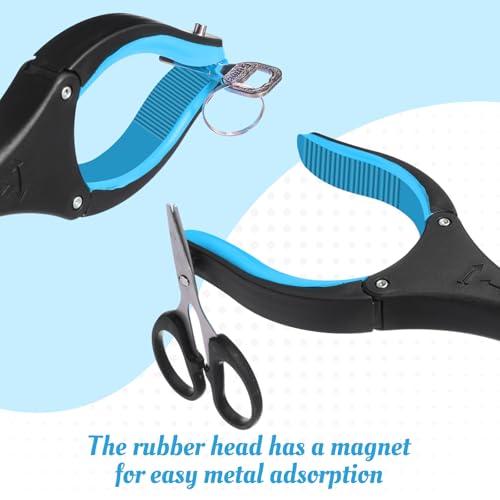 6 pack trash grabber reacher tool for elderly 3234 foldable trash picker upper grabber long handy mobility aids reaching tool for pick up stick arm extension litter claw picker blue black