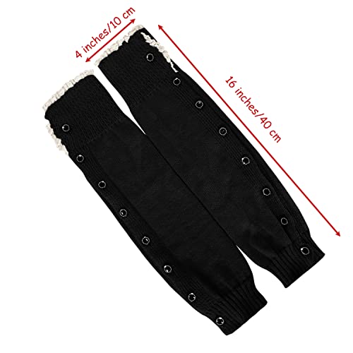 Image of Leg Warmers Harajuku with Lace Button Knit Harajuku Japanese Style Kawaii Lolita Gothic Flared and Loose Fit