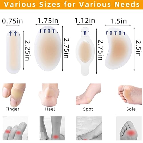 Image of Dr.Pedi Blister Bandages for feet Heel Blister Pads Hydrocolloid Bandages for Ankle Heel Toes Blister Prevention Pads for Recovery Waterproof- Variety Pack 20 Pcs