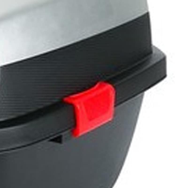 Semme Large Capacity Electric Vehicles Rear Box with Color Blocking Design for Motorcycles and Electromobiles Red (Silver White)