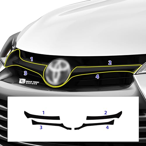 BOGAR TECH DESIGNS for Toyota Camry 2015-2017 Front Chrome Delete – Precut Vinyl Overlay Kit, Gloss Black Blackout Trim by BOGAR TECH DESIGNS - Used condition - Image 7