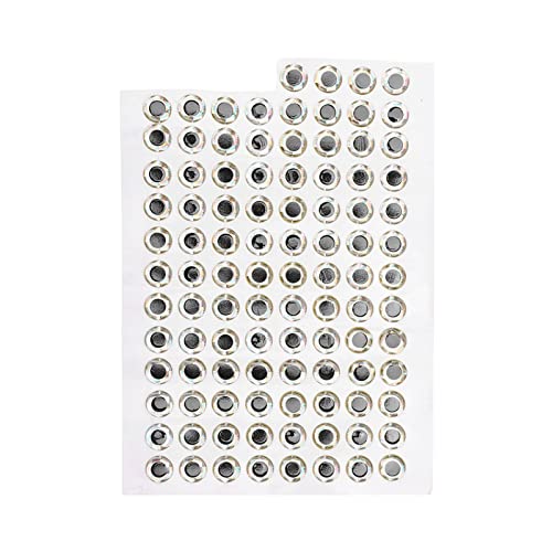 Pegatina de Ojos de Pescado 100pcs 10 Piezas 10 Mm Simulación 3D Ojos Profesionales Pescadores (SILVER)