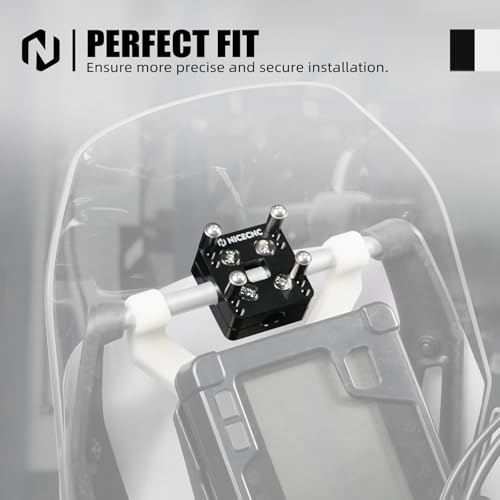NICECNC 12MM GPS Holder Bar Clamp Compatible with Yamaha Tenere 700,Super Tenere XTZ1200 14-22,R1200 1250 GS and GSA 14-22,Aprilia Tuareg 660-2022