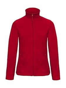 B&C: Ladies` Micro Fleece Full Zip ID.501 Women FWI51, Größe:M;Farbe:Red