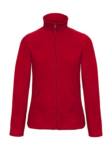 B&C: Ladies` Micro Fleece Full Zip ID.501 Women FWI51, Größe:M;Farbe:Red