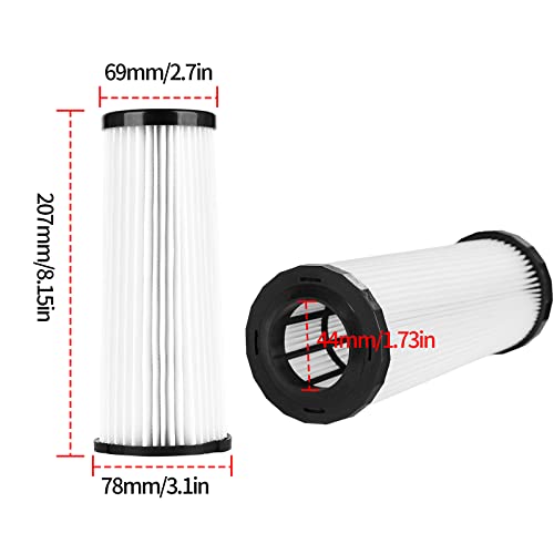 Safercctv F1 Vacuum Hepa Filter Compatible With Dirt Devil F1 Vacuum Filter 3Jc0280000 2Jc0280000 Compatiable With Featherlite, Jaguar, Bagless Extra Light, Scorpion (2Pcs) #TOP1
