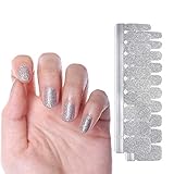 HIGH'S EXTRE ADHESION 20pcs Nail Art Transfer Decals Sticker Glitter Series The Cocktail Collection Manicure DIY Nail Polish Strips Wraps for Wedding,Party,Shopping,Travelling (Shimmer)
