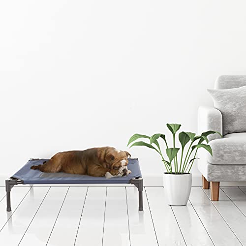 Elevated Dog Bed - 30x24-Inch Portable Pet Bed with Non-Slip Feet - Indoor/Outdoor Dog Cot or Puppy Bed for Pets up to 50lbs by PETMAKER (Blue) by PETMAKER - Image 4