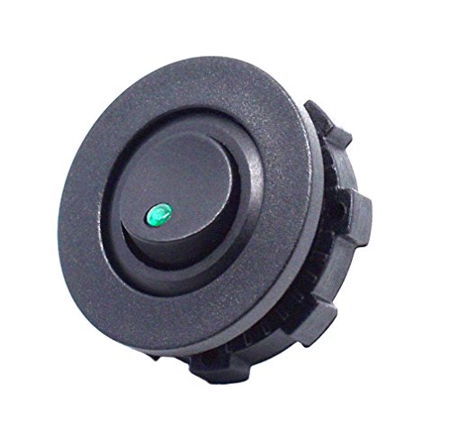 Cllena Car Truck Round Rocker Toggle Switch Spst On-Off Control With Switch Housing (Green Led Light) #TOP1