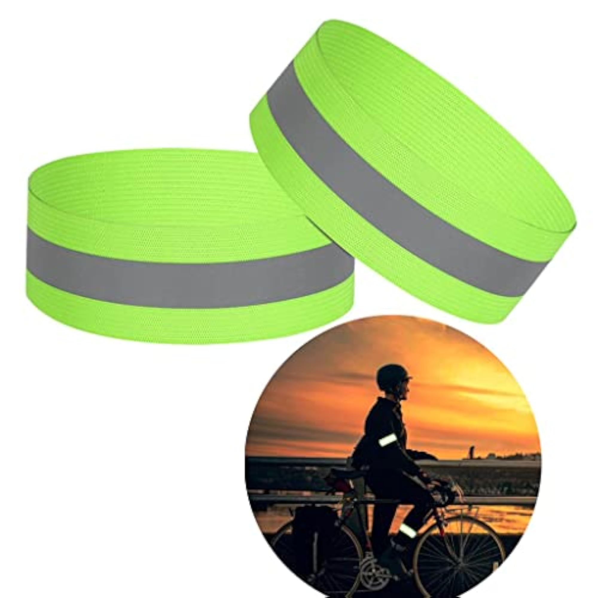 Safety Reflective Armband Ankle Band, Snap Strap