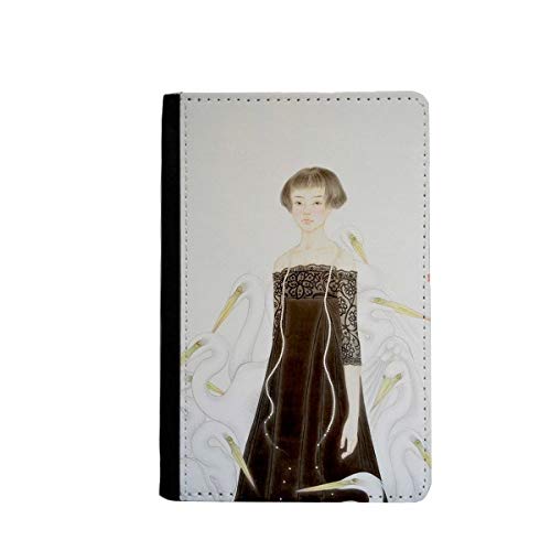 Étui passeport aquarelle aigrettes protège-passeport de voyage en style chinois classique