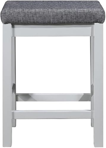 Miniatura 6 de Homelegance - Juego de comedor del altura de encimera de 4 piezas, blanco