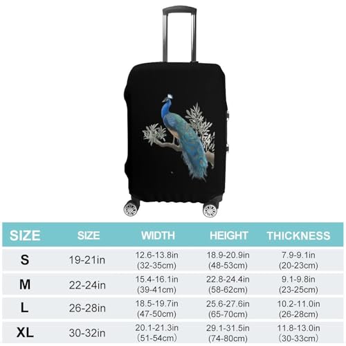 Peacock Funny Travel Luggage Cover Baggage Suitcase Cover Protector Skins 19-32 Inch2