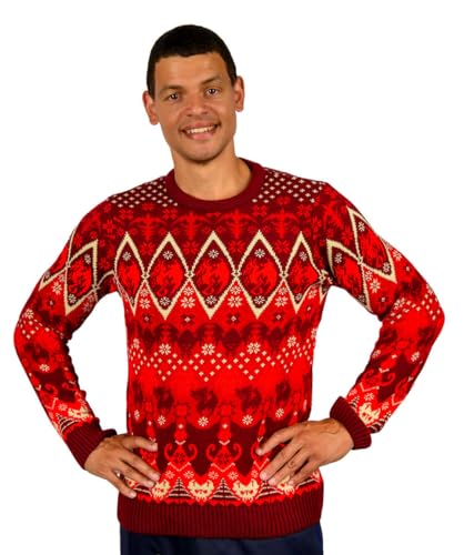 AAA Merchandise Warhammer Age of Sigmar: Soulblight Gravelords Christmas Jumper (UK Alpha M Regular Regular) Red