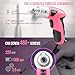 LIRFIX Pink 20-Piece 3.6V USB Rechargeable Cordless Screwdriver Set - Compact Toolbox with Claw Hammer, Needle-Nose Pliers & Screwdriver Bits, Low-Power Electric Tool Kit for Women, Ideal Gift