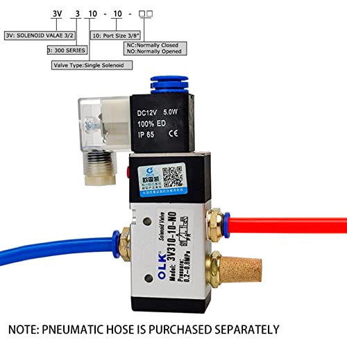Valve magnétique pneumatique 3V310-10 à 3 voies et bobine alternative 110V - 7