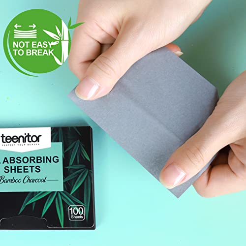1200 Sheets Natural Blotting Paper For Oily Skin With Bamboo Charcoal, Oil Blotting Sheets For Face, Makeup Blotting Paper, 3 7/8" And 2.75" #TOP4