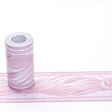 Cenefas adhesivas para paredes baño cocina protector pared antisalpicaduras cocina molduras decorativas para pared Velo rosa 10.6cm X 1000CM