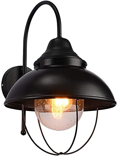 IUokLU Wall Sconce Light Fixture Loft Industrial Retro Outdoor Waterproof Wall Lamp Shade Vintage Wall Mounted Lantern E27 Aluminum Exterior Wall Garage Patio Corridor Aisle Balcony Wall