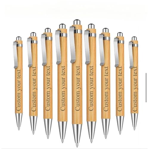Stylo à bille en bambou pour cadeau de mariage lot de 100 avec personnalisation nom