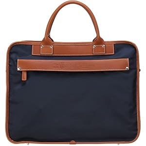 ［フェリージ］ ビジネスバッグ 1772/DS 045 ネイビー・ライトブラウン" 