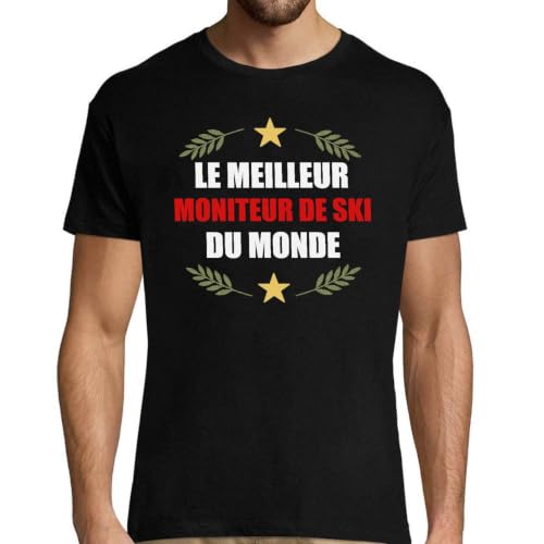 T-Shirt Homme Moniteur de Ski cadeau original et rigolo pour la fête des pères