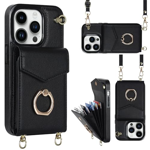 Étui iPhone 15 antichoc avec porte-cartes RFID pour éviter le vol de données