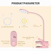 ZAPLIT 61 LED Akku Leselampe Bett –【3 Farbmodi & 10 Helligkeiten】 2000mAh Klemmlampe mit USB-C, 40cm Flexibler Schwanenhals, Buchlampe, Klemmleuchte für Schlafzimmer, Schreibtisch & Camping – Ansicht 9