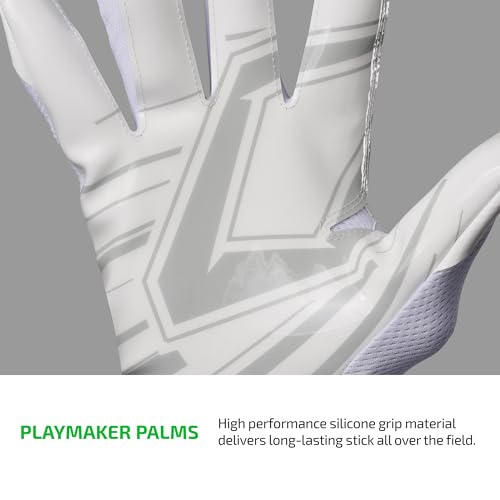 image for Cutters Football Gloves - Game Day Football Receiver Gloves with High 