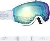 salomon ivy snowboard One Size Salomon W IVY Photo Sigma Blau-Weiß, Damen Skibrille, Größe One Size - Farbe White - Sky Blue
