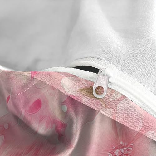 Housse de couette chaton rose en microfibre résistante effet 3D premium - 8