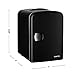 Gourmia GMF600 Thermoelectric Mini Fridge Cooler and Warmer - 4 Liter/6 Can - For Home,Office, Car, Dorm or Boat - Compact & Portable - AC & DC Power Cords - Black