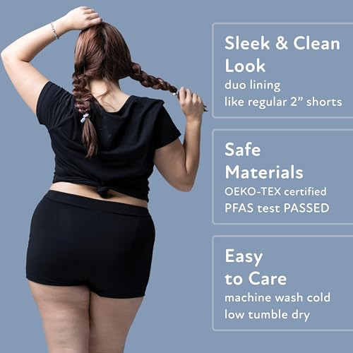 Goat Union Overnight Period Shorts for Women - 2" Absorbent Sleep Period Boyshorts Heavy Flow3