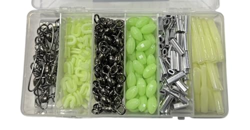 Deep Drop Rigging Kit - Glow Beads, Snap Swivels,Glow Sleeves, Loop Protectors, Crimps