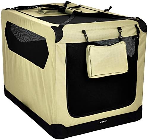 Amazon Basics Premium Folding Portable Soft Pet Crate - 26 cm, GREY