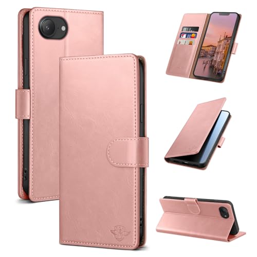 SUANDUCK Wallet Case for iPhone 16e/17e 6.1", Pink