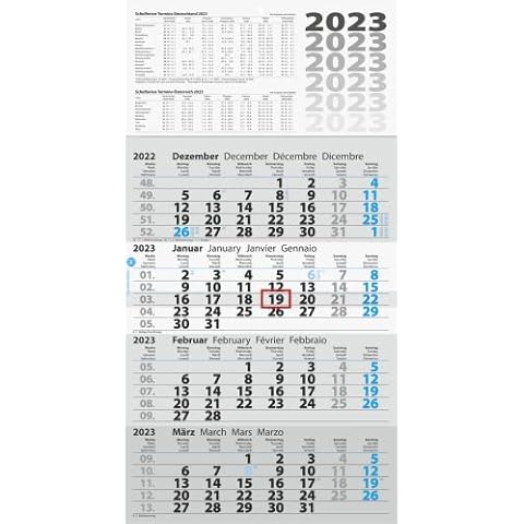 Glocken Monats-Wandkalender Viermonatskalender UWS, 4 Blöcke Cover
