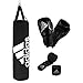 adidas Unisex – Erwachsene Boxing Bag Set Boxset, Schwarz/Weiß, 90 cm