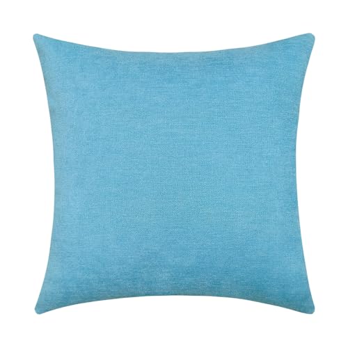 Jeneoo Decorative Throw Pillow Covers, Sky Blue, 24 x 24 Inches